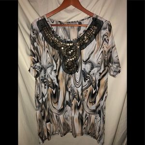 💜 ESSENTIALS BLOUSE PLUS SIZE 1X-#0153-052019TR
